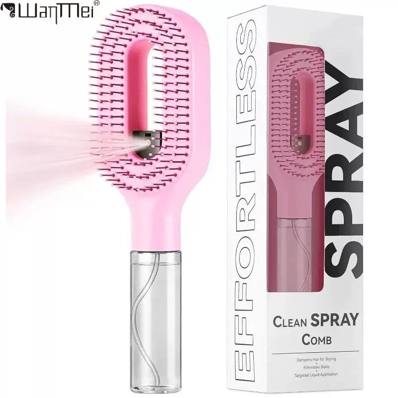 Oil Mister Spray Bottle - 2in1 Sprayer Comb Detangling Scalp Massage