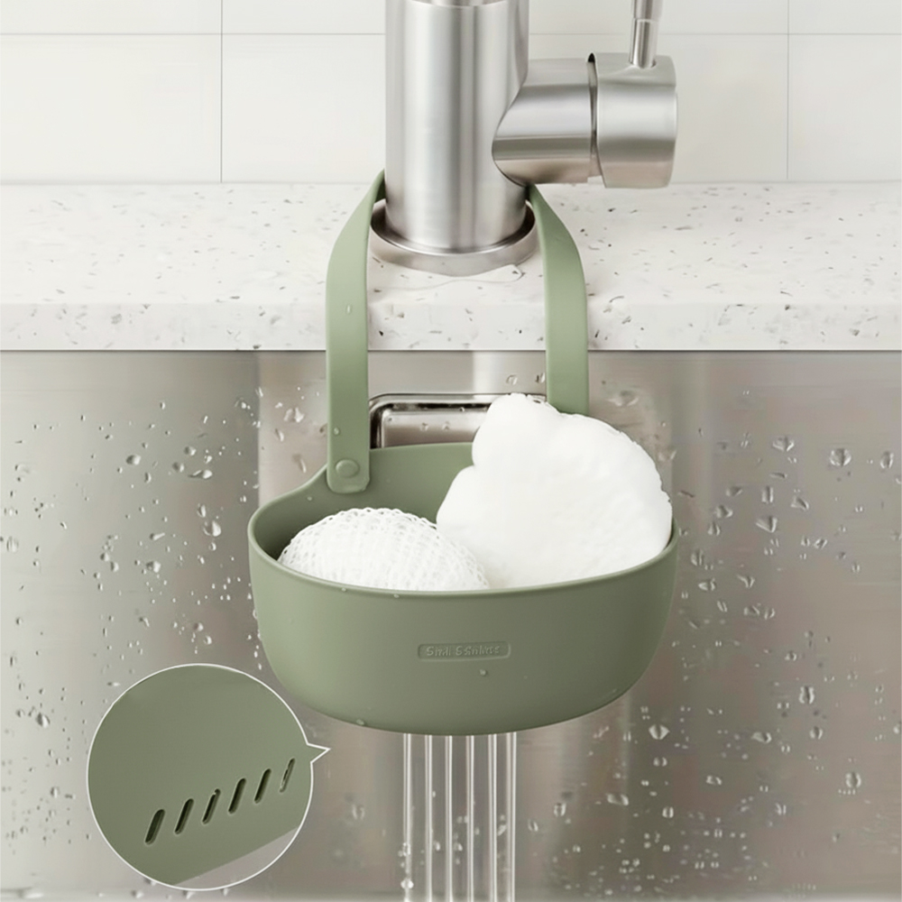Kitchen Gadgets Storage Ideas - Hanging Soap Sponge Holder, Double Draining