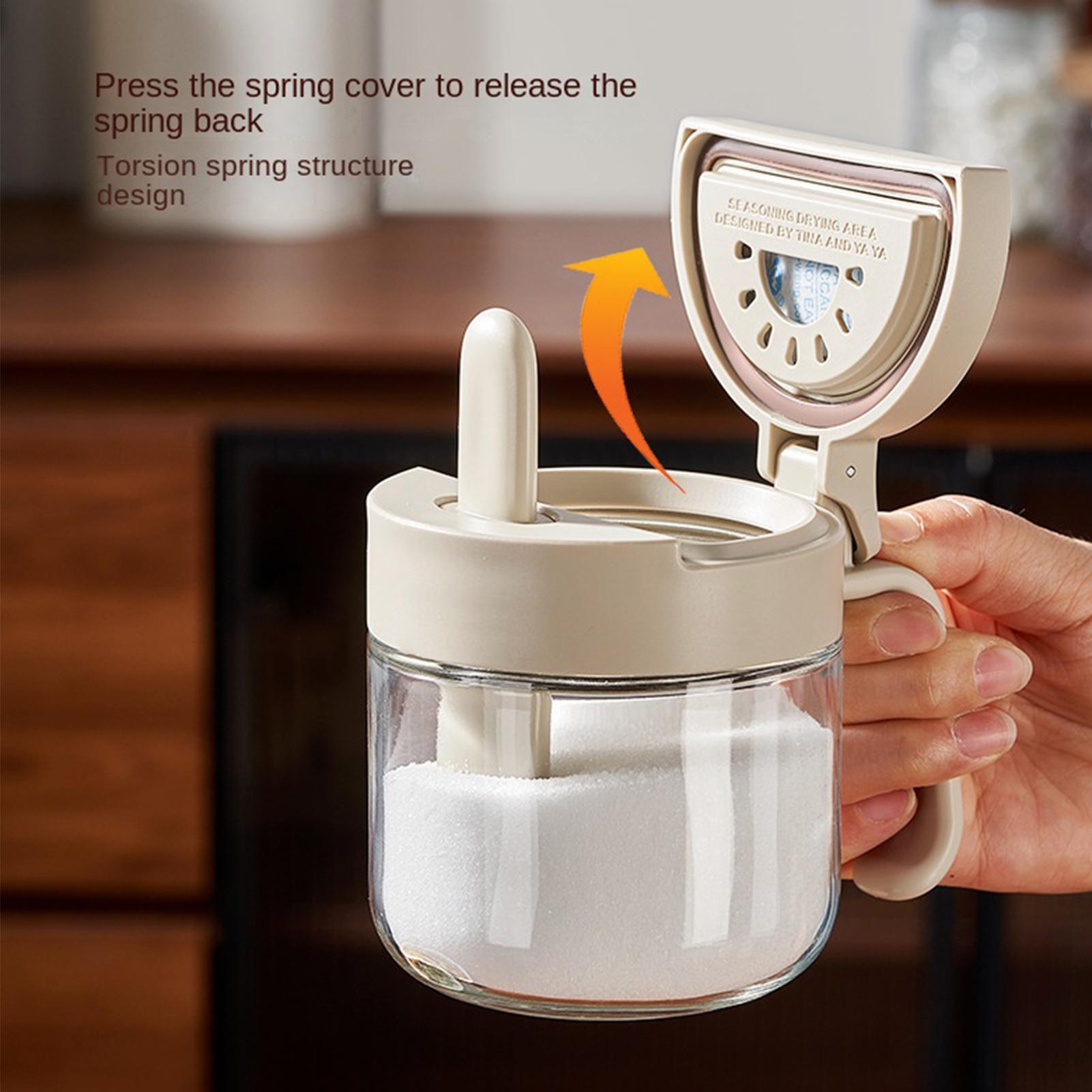 Kitchen Gadgets Storage - Seasoning Jar Leak-Proof Salt Storage with
