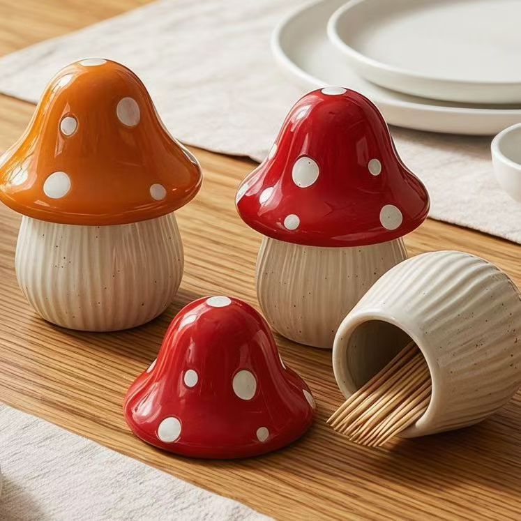 Cartoon Mushroom Ceramic Stora - đánh giá và giá Kitchen Gadgets Storage