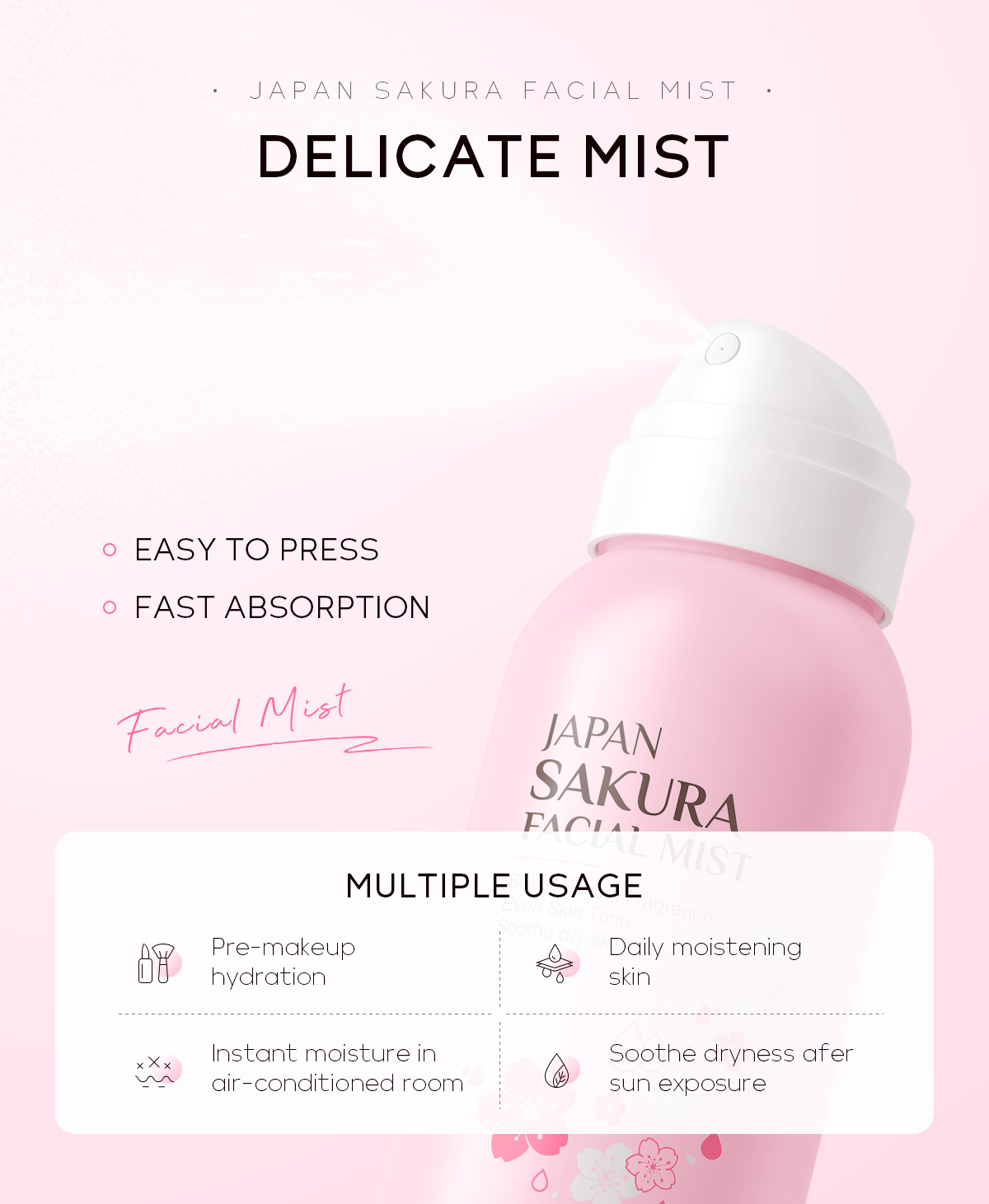 LAIKOU Sakura Facial Mist Brig - đánh giá và giá Oil Mister Spray Bottle