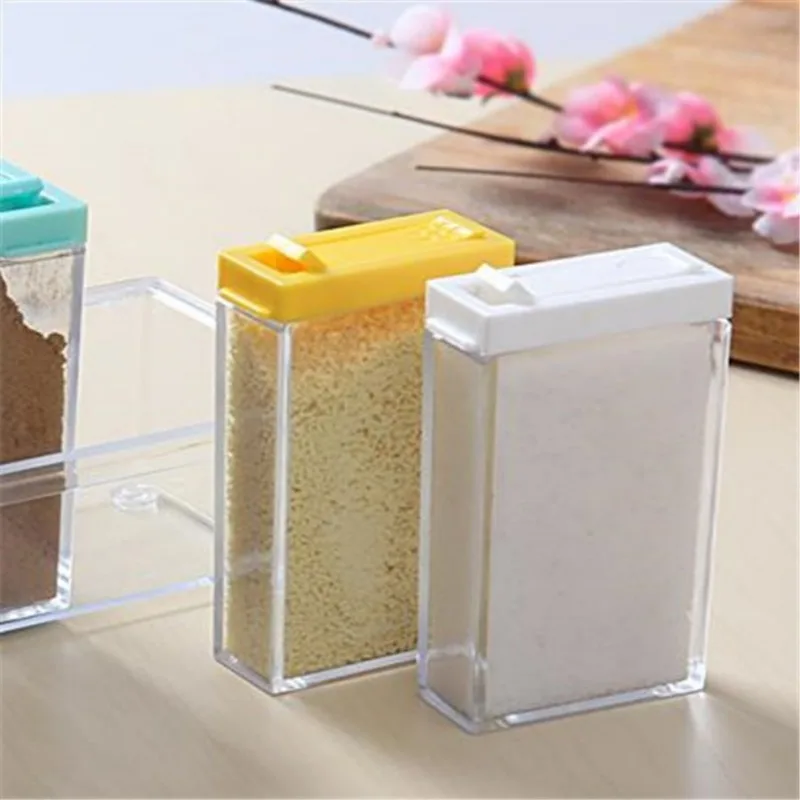 Transparent Seasoning Six Grid - đánh giá và giá Kitchen Gadgets Storage