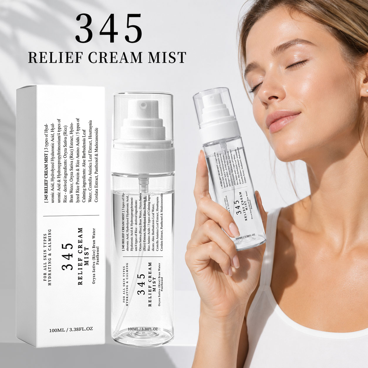 345 Relief Cream Mist Korean S - đánh giá và giá Oil Mister Spray Bottle