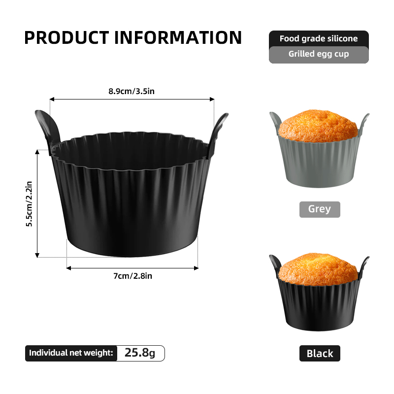 4pcs/6pcs Silicone Egg Cup Poa - đánh giá và giá Air Fryer Accessories