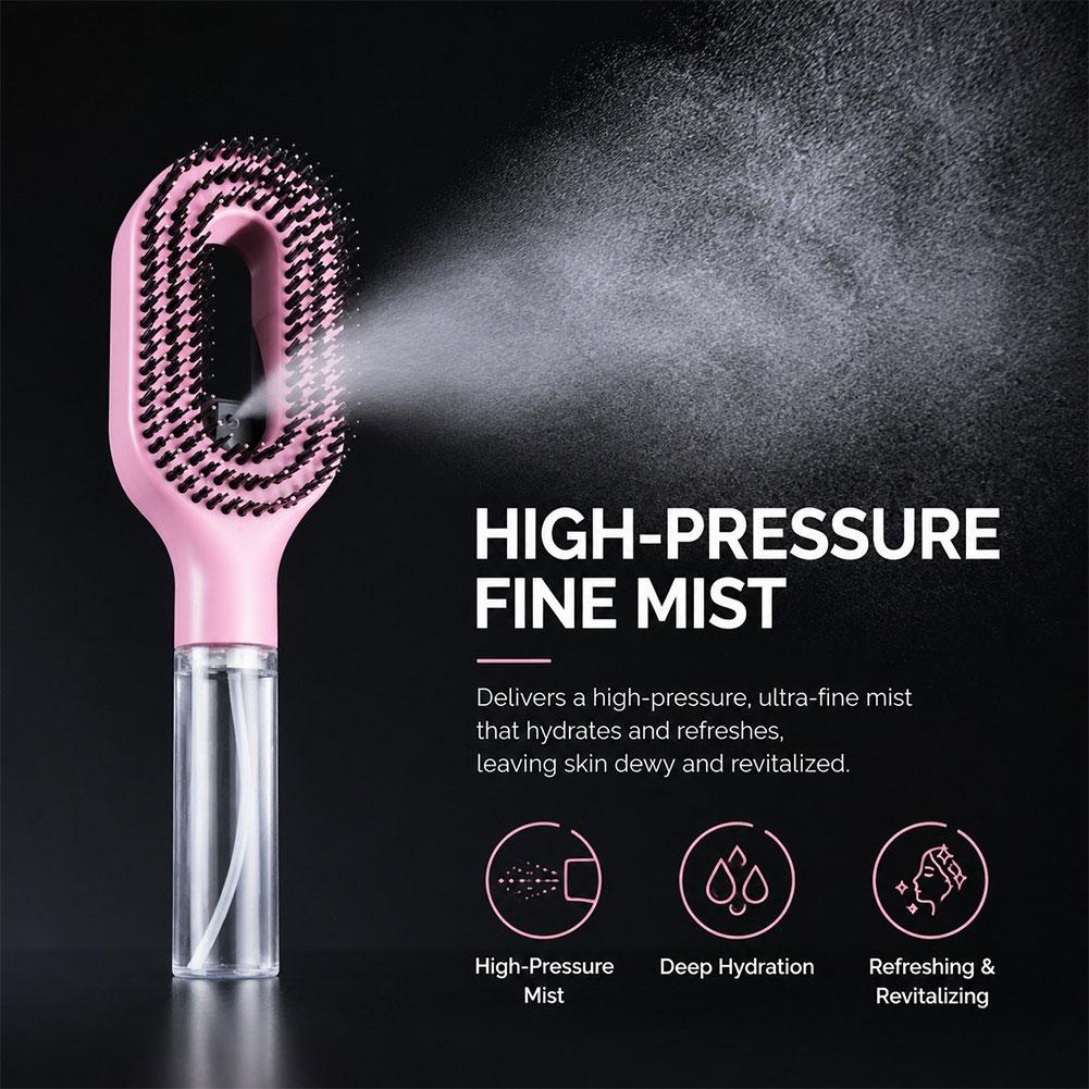 2 in 1 Spray Hair Brush Detang - đánh giá và giá Oil Mister Spray Bottle
