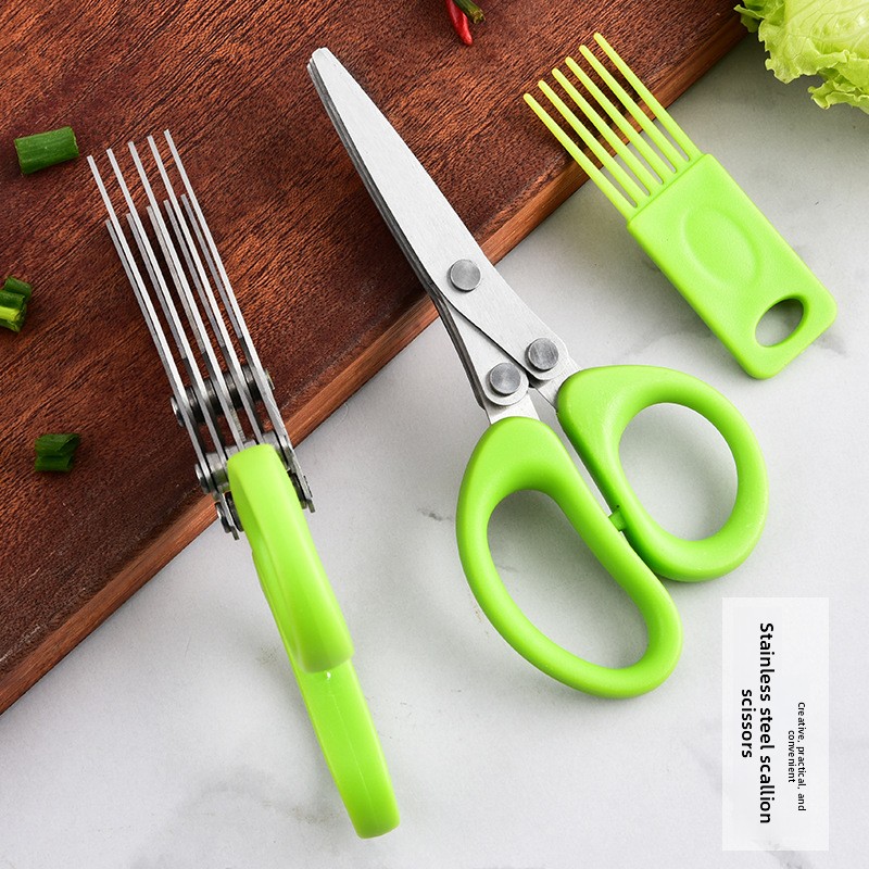 Stainless Steel Multi Layer 3  - đánh giá và giá Herb Scissors 5 Blade