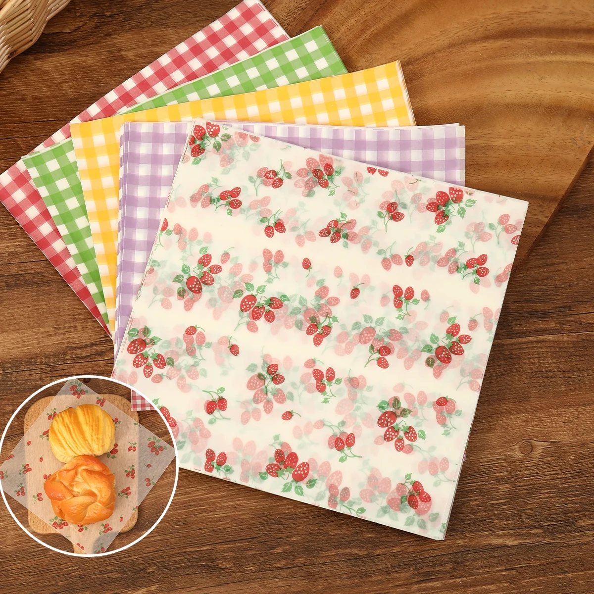 50Pcs Oilproof Wrapping Paper  - đánh giá và giá Kitchen Gadgets For Gifts