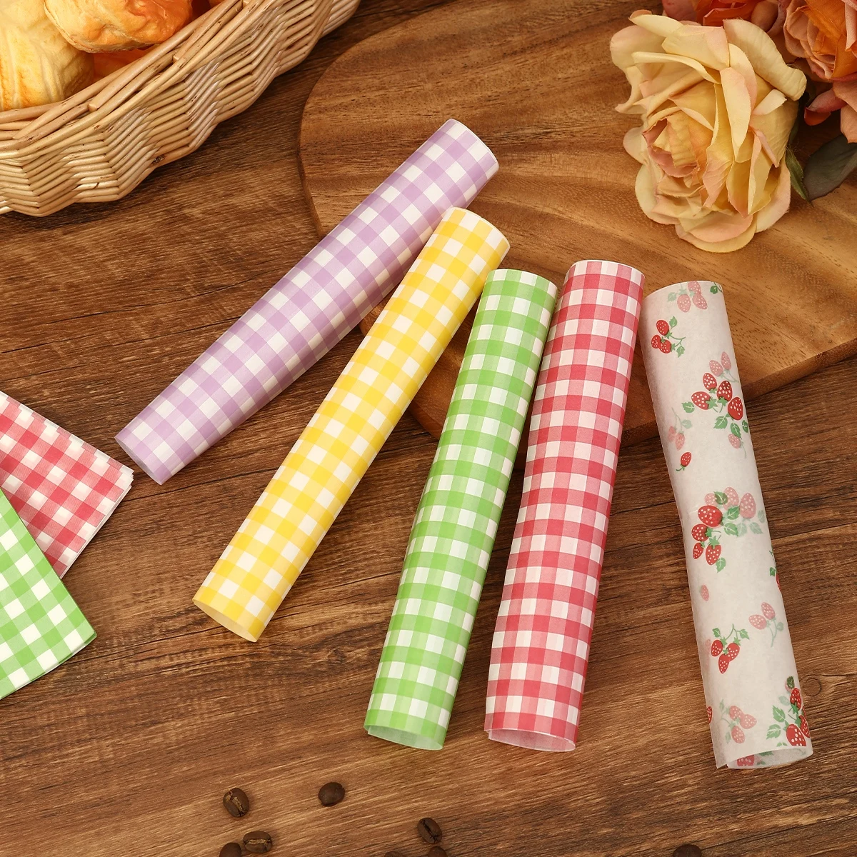 50Pcs Oilproof Wrapping Paper  - đánh giá và giá Kitchen Gadgets For Gifts