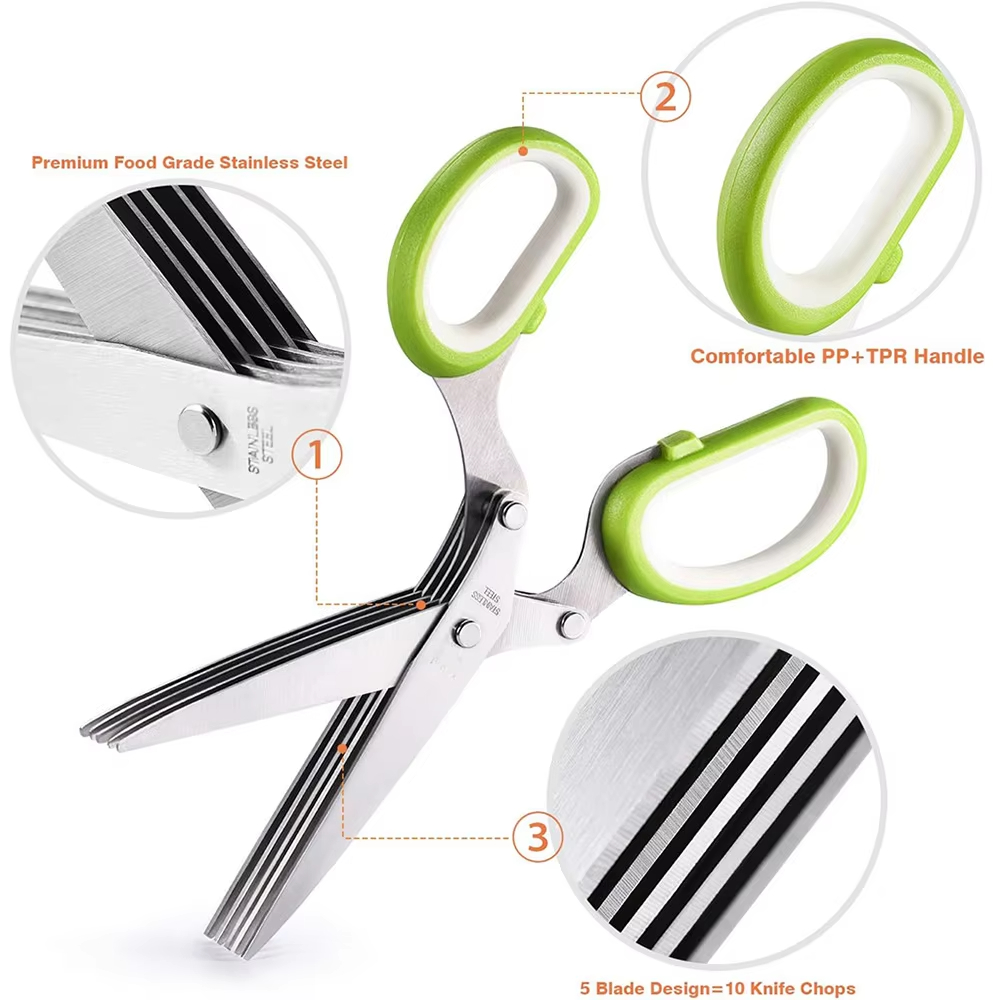 Herbal Scissors Stainless Stee - đánh giá và giá Herb Scissors 5 Blade