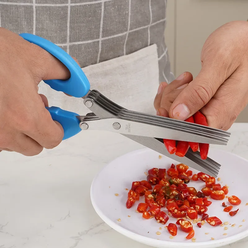 Kitchen Scissors Multifunction - đánh giá và giá Herb Scissors 5 Blade
